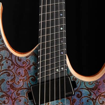 Mayones Duvell Elite VF EMG 6 Transparent Custom Floral image 9