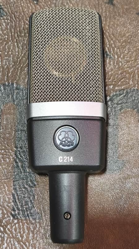AKG C214 Large Diaphragm Cardioid Condenser Microphone 2010s - Black image 1