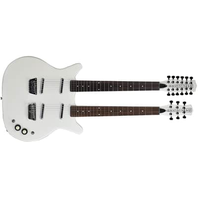 Danelectro Doubleneck Vintage Reissue 6/12-String Guitar - White Pearl image 4