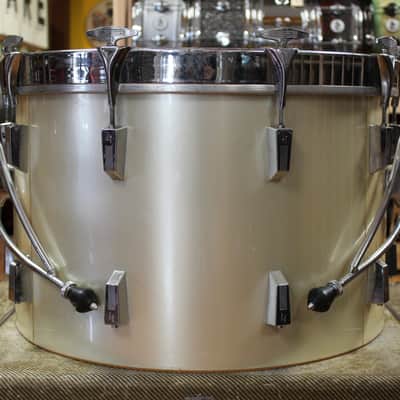 1970s Sonor Phonic Outfit in Metallic Silver 16x22 9x13 10x14 16x16 image 5