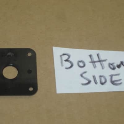 lightly used (lightly relic'd) genuine Gibson PRJP-010 Black Plastic Jack Plate for Les Paul + very clean gold screws (clean or used silver finish screws available upon request) [1990s - 2020s (specifically from 2008)] image 13