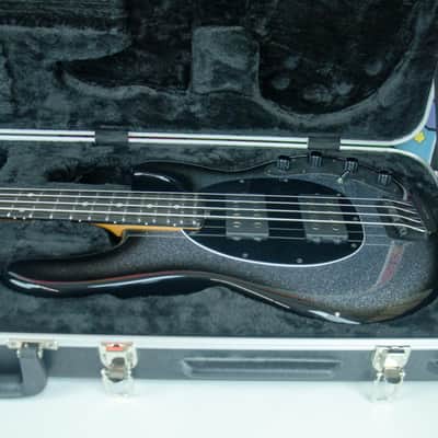 Used Ernie Ball Music Man Stingray Special HH Bass 4 String, Smoked Chrome Sparkle Finish, Hard Case image 11