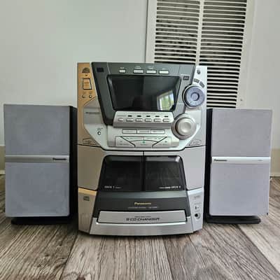 Panasonic SA-AK66 Stereo System + Speakers - AM/FM, 5 CD, Dual Tape - Works 100% image 2