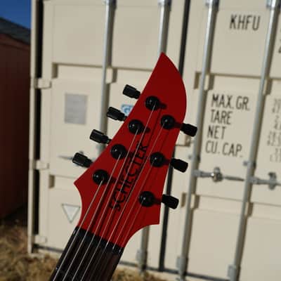 Schecter USA CUSTOM SHOP Keith Merrow KM-7 Stage Red Satin 7-String Electric Guitar w/ Case (2024) image 3