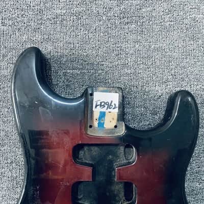 Red Flame Maple Top Strat Style Guitar Body, Project Grade image 2