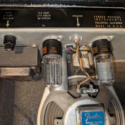 1968 Fender Champ-Amp AA764 "Drip Edge" Silverface Vintage Tube Amplifier – Original Transformer, Original Speaker, Original Fender Cover (From Corona) image 18