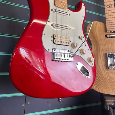 Fender American Deluxe Fat Stratocaster HSS Crimson Red Transparent 2001 image 3