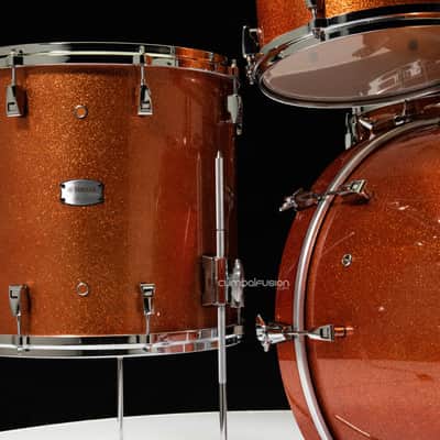 Yamaha Absolute Hybrid Maple 5pc 10/12/14/16/22 Orange Sparkle image 6