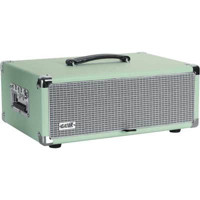 Gator GR-RETRORACK-3SG Rack en bois 3U vintage amp surf green image 3
