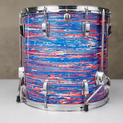 1968 Ludwig 4-Piece Psychedelic Red Drums #59132 image 12