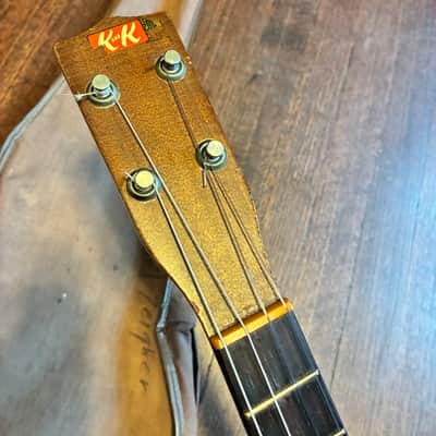 K&K (United) 1950’s vintage Baritone Ukulele mahogany & Brazilian rosewood w original soft case image 5