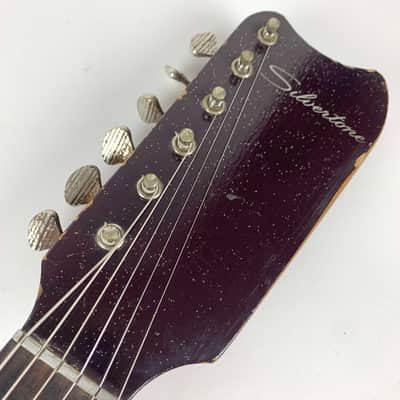 Silvertone 1457 with Case Amp W Tremelo 1964 - 1967 - Red Burst 2 pickup image 6