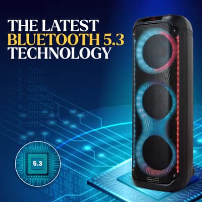 Dolphin KP-380 Triple 8” Portable Karaoke Speaker image 5