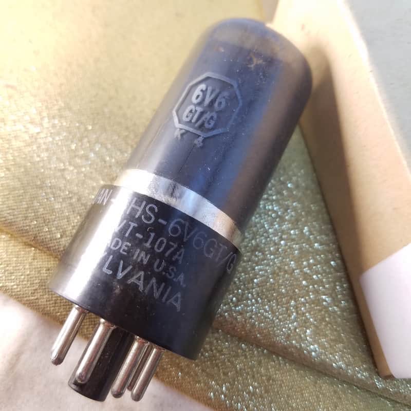 Sylvania JAN-CHS-6V6GT/G tNOS AT1000 TESTED Vacuum Tube WWII era military Premium Beam Power 6V6 1942-1948 image 1