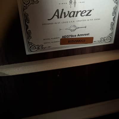 Alvarez AEG70ce Armrest Artist Elite Grand Auditorium Acoustic Electric Guitar image 4