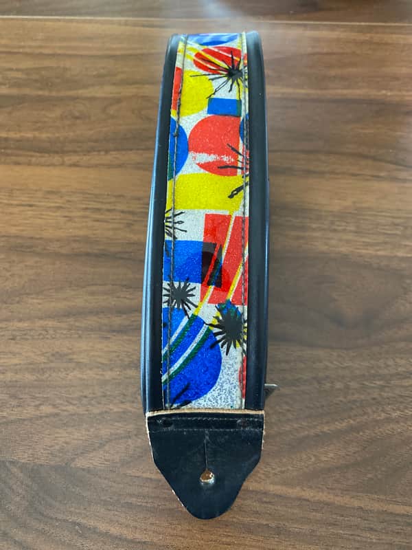 Vintage 1950s/1960s Ace Guitar Strap Glitzer Art Deco Rare Bobby Lee Style image 1