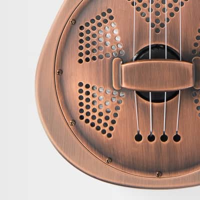Kala Brushed Copper Baritone Resonator Ukulele with Bag image 4