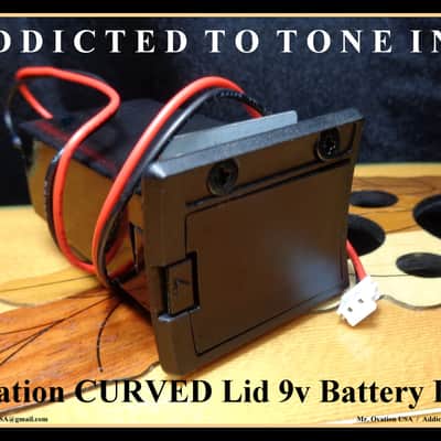Ovation CURVED Lid ZG8800509 9v Battery Compartment / 2 prong quick connect plug for OP4CT image 3