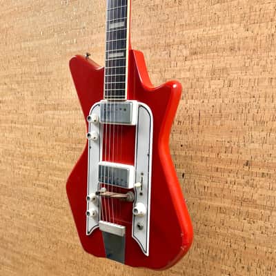 Airline JB Hutto Wood Body Valco Supro 1960s - Red image 2