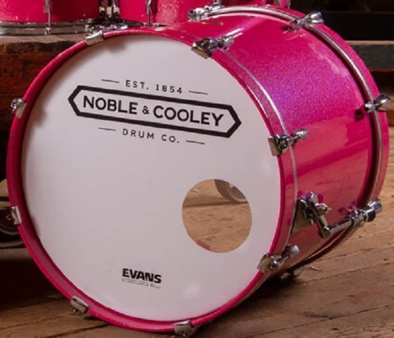Noble & Cooley *Pre-Order* CD Maple 14x22" Pink Sparkle Bass Kick Drum w/Chrome Hardware | Made in the USA | Special Order | Authorized Dealer image 1