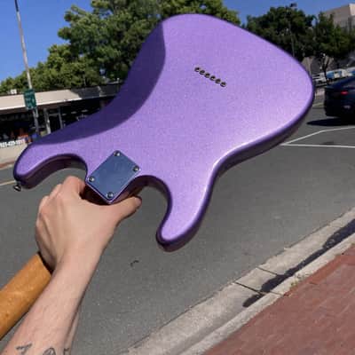 Consignment Custom Partscaster Maple Neck, Ebony Fretboard - Sparkle Lavender/Purple w/gig bag (Speer, J.) image 8