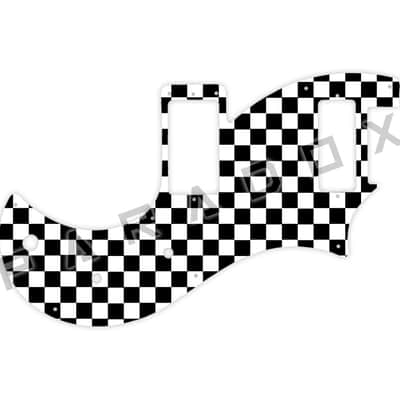 Custom Pickguard For 2020 - 2024 Made in America PRS S2 Vela Type-D Single-coil - Checkerboard Graphic .090" image 1