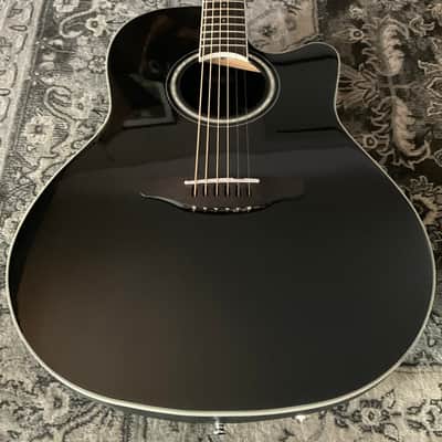Ovation 6-String Acoustic-Electric Guitar, Right Handed, Black (CS24-5) image 3