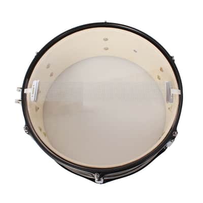14"x5.5" Snare Drum Kit Black w/ Sticks, Strap & Wrench – Metal Shell, 8 Lug, Beginner Marching Practice Drum image 11