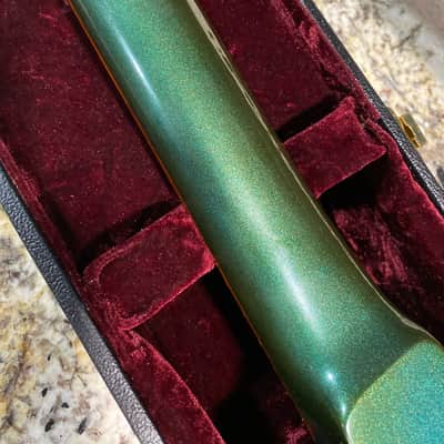 Video! 2002 Gibson '58 Flying V Mahogany Satin Metallic Blue (Aged Green) image 15