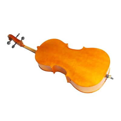 4/4 Wood Cello Bag Bow Rosin Bridge Natural 2020s image 13