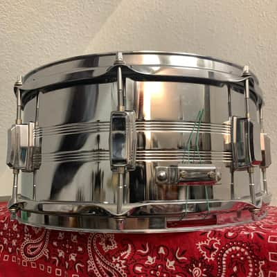 Tama 7006 Swingstar 6.5x14" 8-Lug Steel Snare Drum with SS Upright Strainer 1984 - 1988 - Chrome image 7
