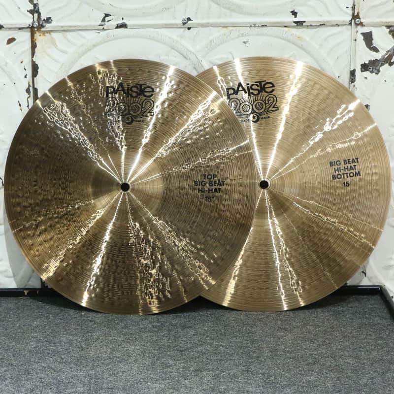 Paiste 2002 Big Beat Hi-hat Cymbals 15in (772/951g) image 1