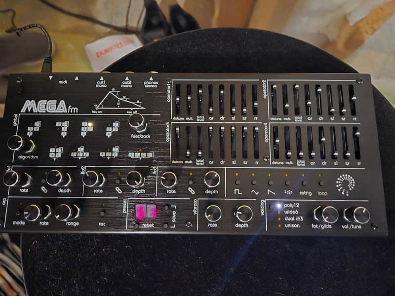 Twisted Electrons MEGAfm MKII Mk2 Desktop 12-Voice Synthesizer 2020 - Present - Black
