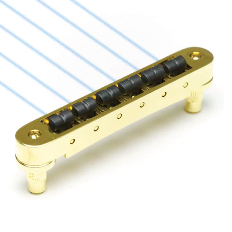 Graph Tech ResoMax NV Bridge 4mm Ghost Piezo Saddles Gold PN-8843-G0 image 1