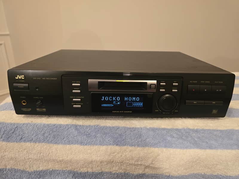 JVC XM-448 minidisc player recorder deck August 1999 - Black image 1