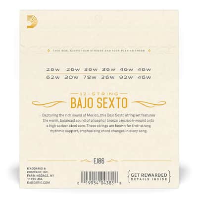 D'Addario EJ86 Bajo Sexto Strings image 2