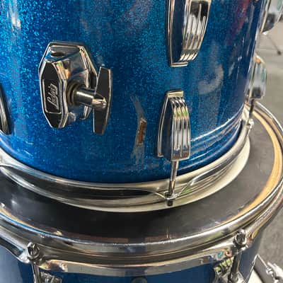 Vintage Ludwig Blue Sparkle 1970s Drum Set 22/16/13/12/8/6 w/ Atlas Stands and Extras #2555 image 21