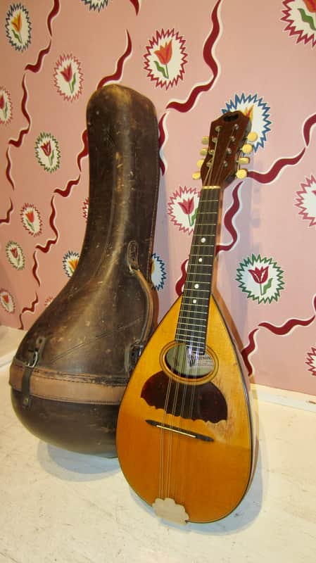 Ditson "Empire" Bowl Back Mandolin 1920s - Natural w/ Crazy Original Case! image 1