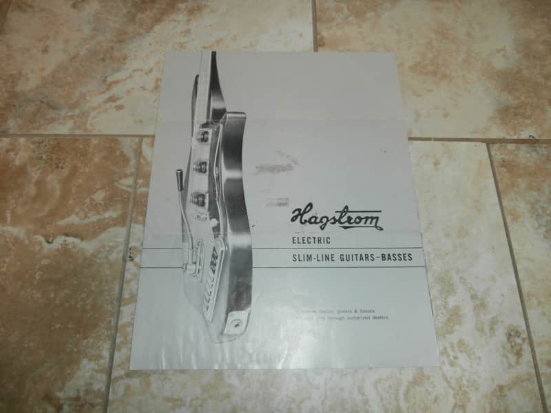 Vintage 1960's Hagstrom Slim Line Guitars-Basses Catalog! Rare, Original! Impala, Condor, F-200! image 1