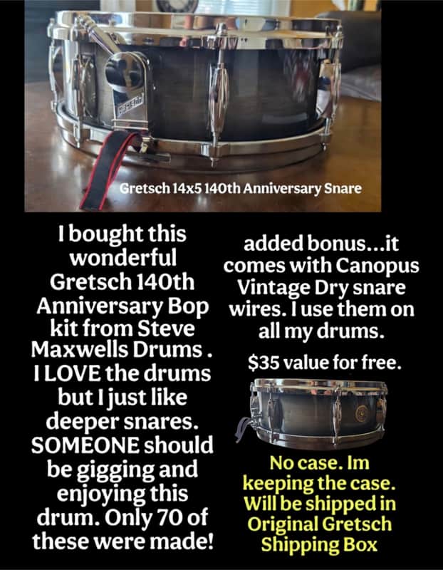 Gretsch 140th Anniversary 14x5 Snare image 1