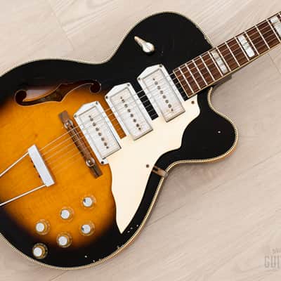 1960s Kay Swingmaster K763 Vintage Hollowbody Guitar w/ Kleenex Box Pickups, Case image 1