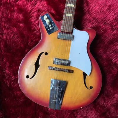 c.1964- Guyatone SG-S02 Musician MIJ Vintage Hollow Body Guitar "Sunburst" image 1
