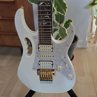 Ibanez JEM-7V TEAM J. CRAFT Prestige Steve Vai Signature 2008 White MIJ Japan JEM7V 7 6 String Pro Artist Guitar CASE QUEEN Tree of Life HSH Scalloped Super Strat image 16