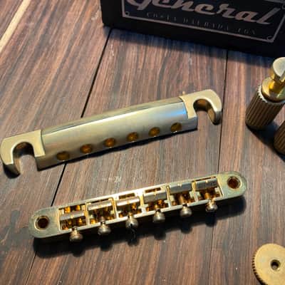 Faber  Bulk set Faber hardware for Les paul Nashville to True historic correct hardware Aged Gold co image 5