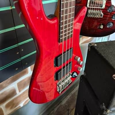 Warwick Rockbass Streamer Standard Trans Red 2002 Electric Bass image 3