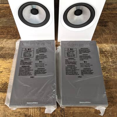B&W Bowers And Wilkins 606 S2 Anniversary Ed. Speakers - White/Oak - Open Box image 10