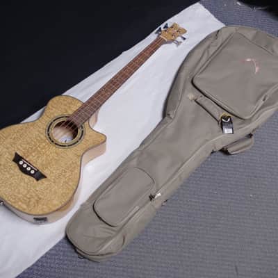 DEAN Exotica Quilt Ash acoustic electric 4-string BASS guitar w/ Gig Bag NEW EQABA image 1