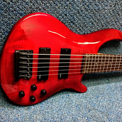Dean 6 String Electric Bass Red image 6