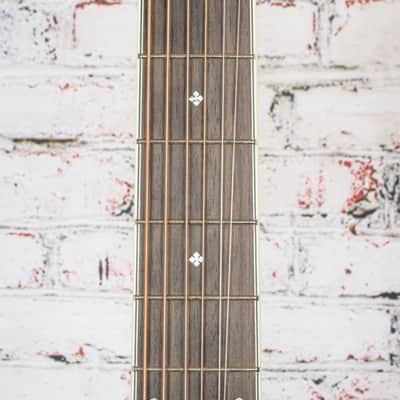 Fender - Paramount PD-220E Dreadnought Acoustic/Electric Solid Mahogany Aged Congac Burst w/ Hardshell Case - USED image 5