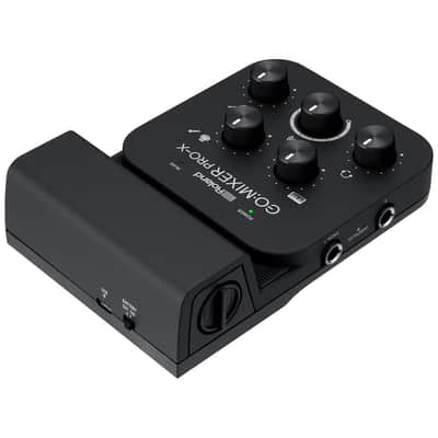 Mint Roland GO:MIXER PRO-X Audio Mixer for Smartphones Bundle with 10ft Pig Hog Instrument Cable & Polishing Cloth â€“ Mix up to 7 Audio Sources, Enhance Livestreams & Social Content with Pro Sound image 4